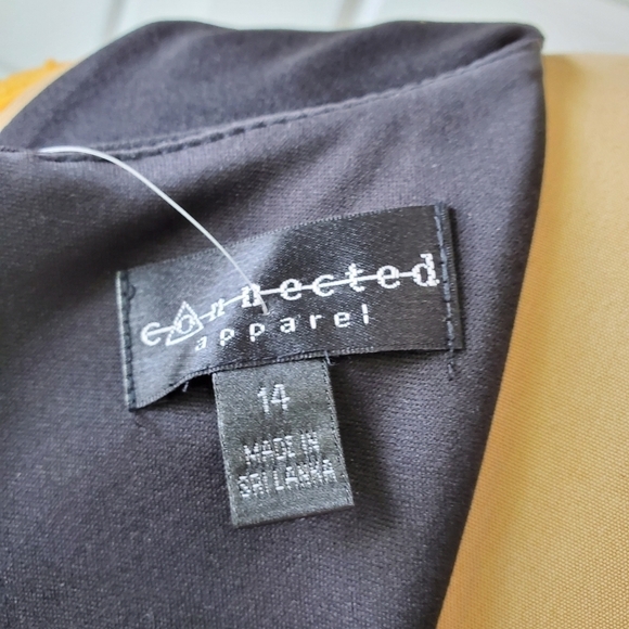 NWT CONNECTED APPAREL BLACK SHEATH SLEEVELESS DRESS LACE INSERT WOMEN SIZE 14 - Picture 10 of 13